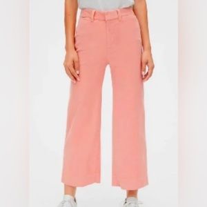 NWT- Peachy-pink high rise wide leg crop. SIZE 12